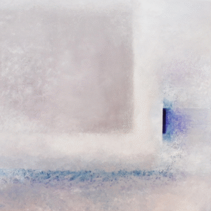 Christine Lance - Peinture à l'huile abstraite intitulée "Lusio V"