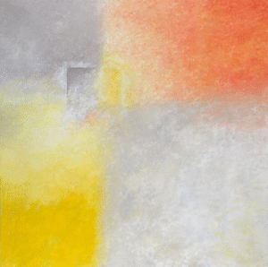 Christine Lance - Peinture à l'huile abstraite intitulée "Lusio VIII"