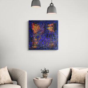 Patrick CRISTALLINI - Peinture acrylique abstraite sur toile intitulée "Ice Fusion"