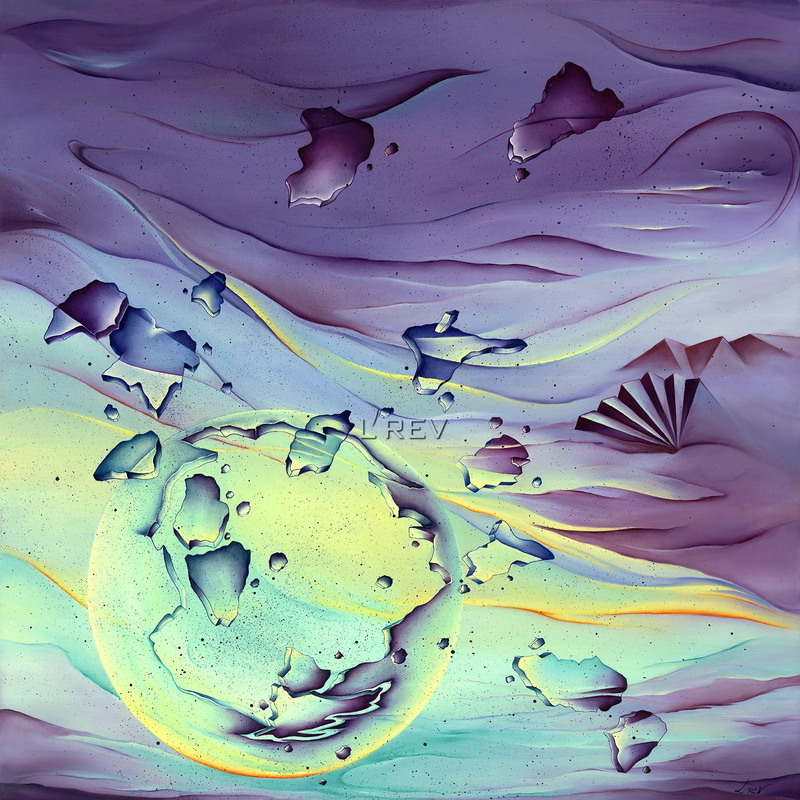 L'REV - Evelyne LABADENS-ROBIN - Peinture abstraite - Cosm'agonie - Part-I-F