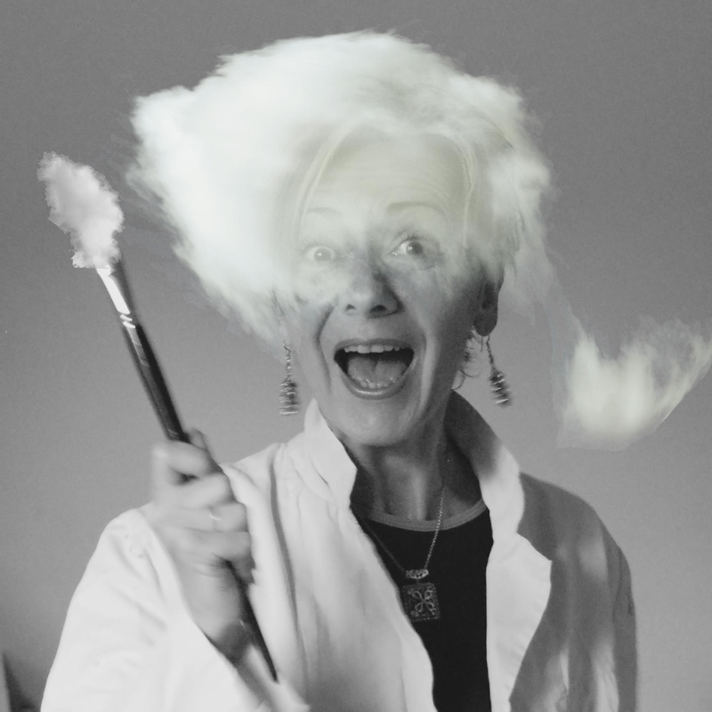 Portrait de l'artiste peintre L'REV - Evelyne LABADENS-ROBIN