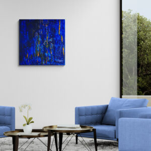 Patrick CRISTALLINI - Peinture acrylique abstraite sur toile intitulée "Submersion"